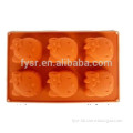 Hot Sale Hello kitty shaped silicone cake mold/bakeware 6 cups